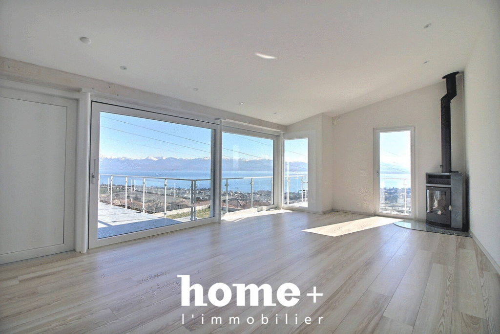 Magnifique appartement avec vue dégagée sur le lac et les Alpes
