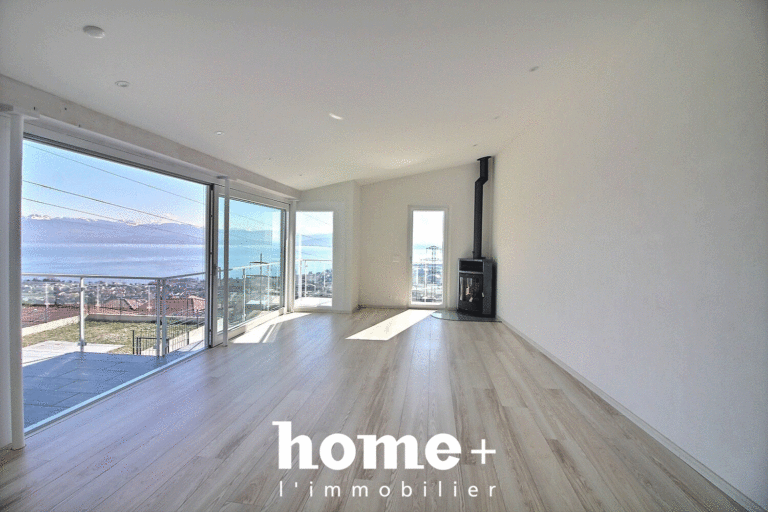 Magnifique appartement avec vue dégagée sur le lac et les Alpes