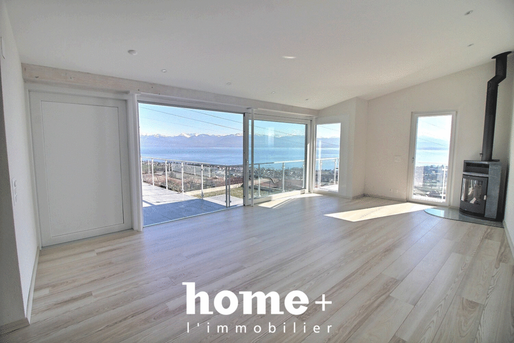 Magnifique appartement avec vue dégagée sur le lac et les Alpes