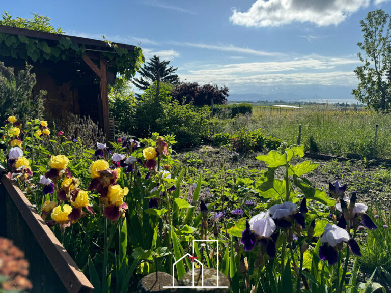 Yens – appartement avec véranda et jardin, vue panoramique