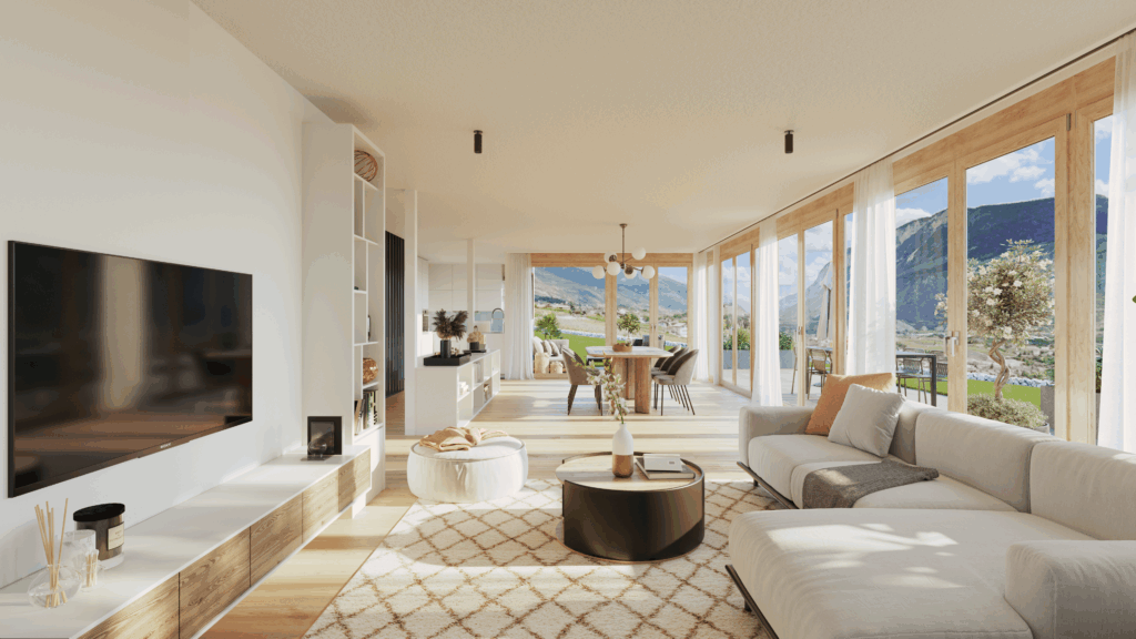 Veyras – Magnifique villa individuelle d&rsquo;architecte de 5,5 pièces