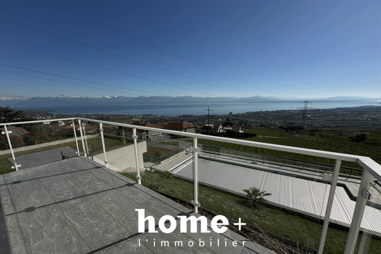Magnifique appartement avec vue dégagée sur le lac et les Alpes
