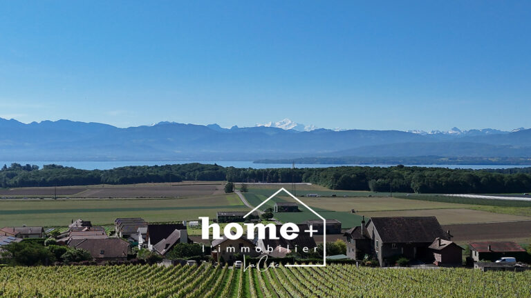 Luins – Appartement en duplex avec jardin, terrasses et vue lac