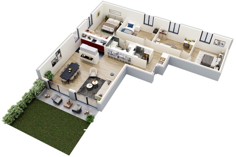 Clarens – Joli appartement de 5.5 pièces avec terrasse et jardin